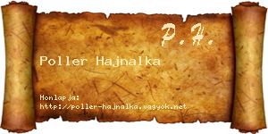 Poller Hajnalka névjegykártya
